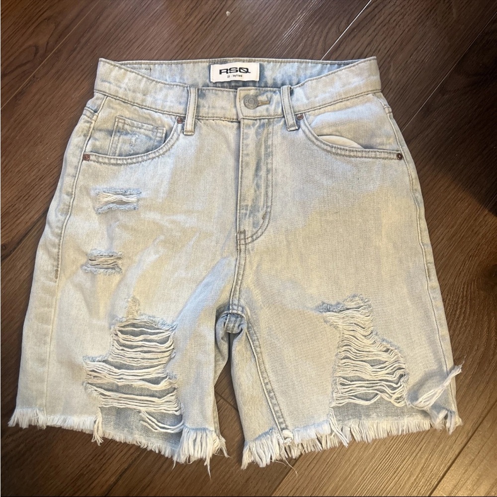 RSQ Women's Distressed Boyfriend Shorts